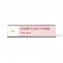 Adicionar logotipo Simples Rosa Corado Nome Título