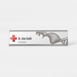 Placa De Mesa ADN médico profissional da cruz do símbolo 3D