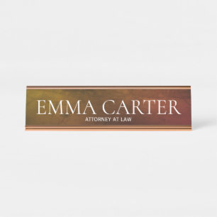 Placa De Mesa Advogado Elegante