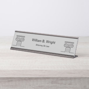 Placa De Mesa Advogado no escritório de advogados