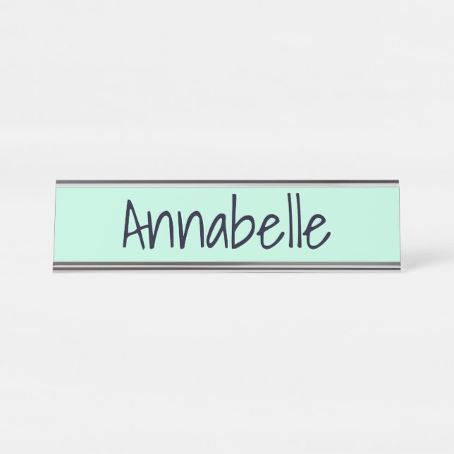 Placa De Mesa Aero Blue Name Plate (Frente)