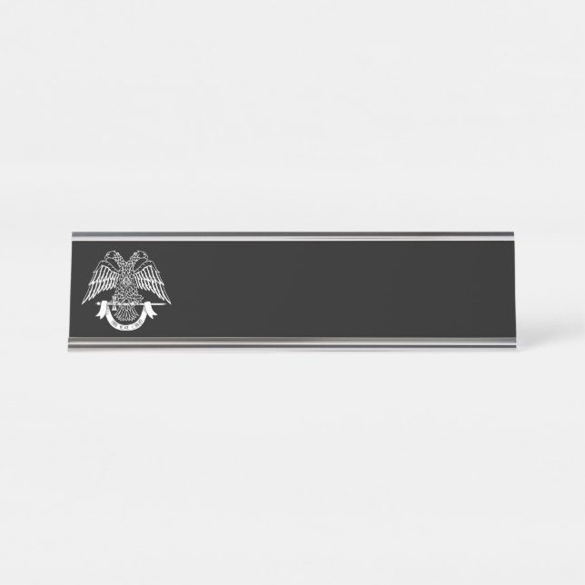 Placa De Mesa Águia com duas cabeças como símbolo Masônico (Frente)