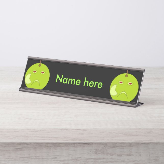 Placa De Mesa Apple mau com Scar Halloween - Sinal personalizado (Frente)
