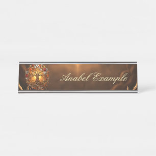 Placa De Mesa Árvore enluarada de Eternidade Embrenhada.