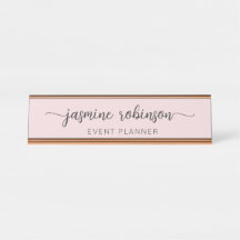 Assinatura mínima do monograma profissional cor-de