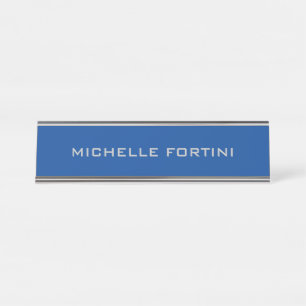 Placa De Mesa Azul Profundo Moderno Comum Profissional
