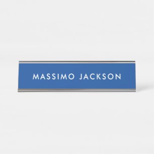 Placa De Mesa Azul Profundo Moderno Profissional Tendência
