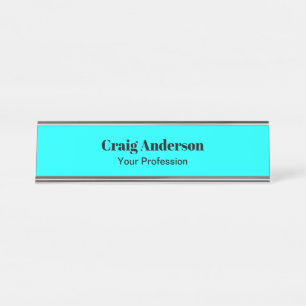 Placa De Mesa Bico azul ciano-elegante simples profissional