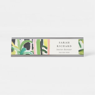Placa De Mesa Boho Chic Verde Folhagem Tropical Botânica