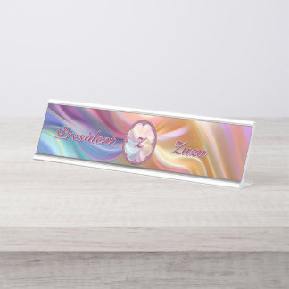 Placa De Mesa Borda Chique Colorida Seda Pastel Personalizar