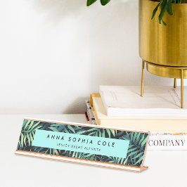 Placa De Mesa Botânica tropical