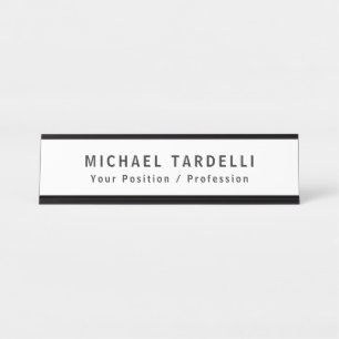 Placa De Mesa Branco moderno elegante minimalista simples