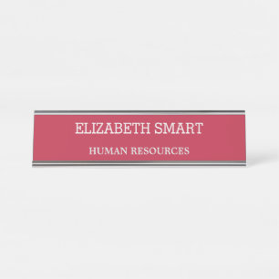 Placa De Mesa Burgundy Elegante Personalizável