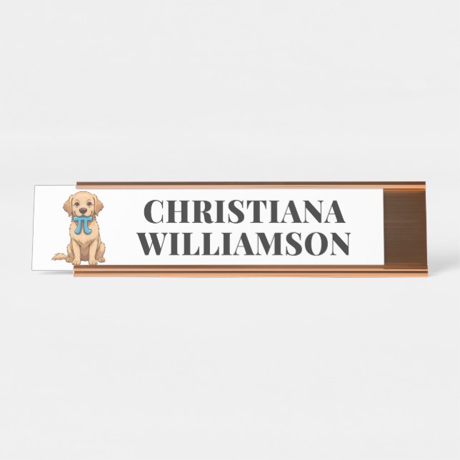 Placa De Mesa Cachorro Pi Day Personalizado Com Professor De Mat (Frente)