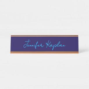 Placa De Mesa Caligrafia Clássica Minimalista Profissional
