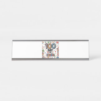 Placa De Mesa Camiseta Divertida do 100º Dia de Escola | Criança