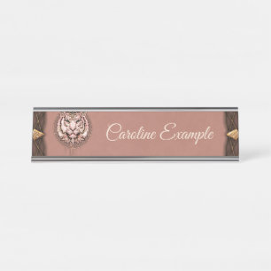 Placa De Mesa Captivação e representação artística de um tigre