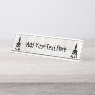 Placa De Mesa Cartografia de Gato Preto, Engraçado