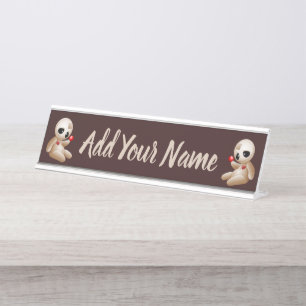Placa De Mesa Cartoon Doll Voodoo Apaixonado