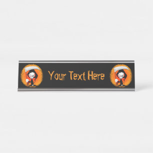 Placa De Mesa Cartoon Grim Reaper