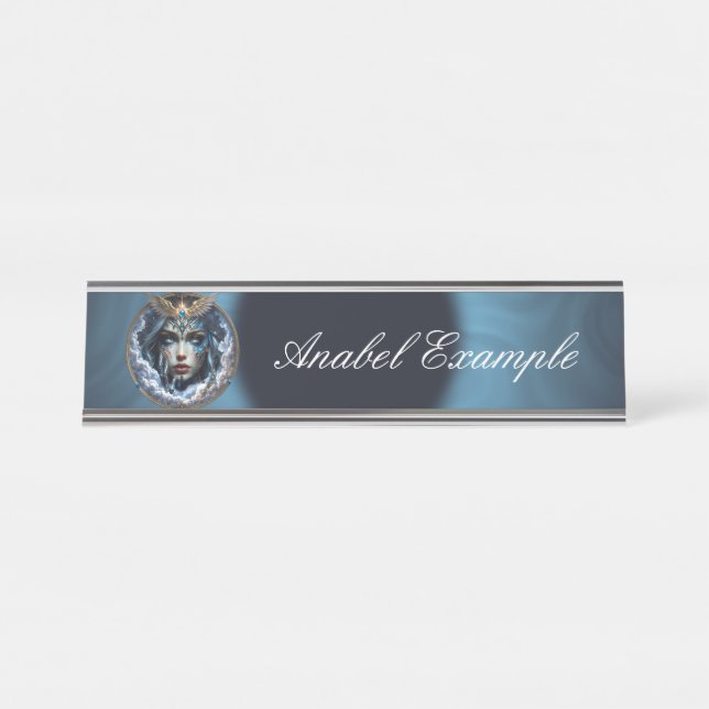 Placa De Mesa Celestia – Guardiã do Céu Infinito.  (Frente)