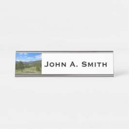 Placa De Mesa Cenário da Vista da Montanha Rochosa