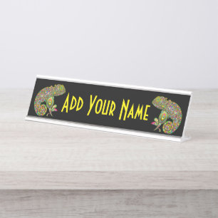 Placa De Mesa Chameleon Psychedelic Fantasy