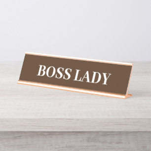 Placa De Mesa Chefe Lady Gift Engraçado Plate Personalizar