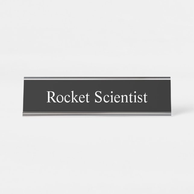 Placa De Mesa Cientista de Rocket, (Frente)