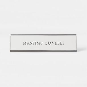 Placa De Mesa Cinza Platina Minimalista Simples Moderno