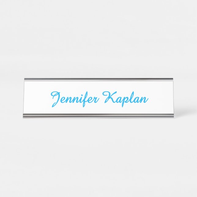 Placa De Mesa Classical Handwriting Minimalist Professional (Frente)