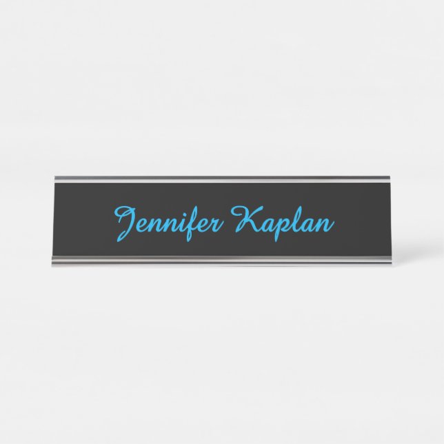 Placa De Mesa Classical Handwriting Minimalist Professional (Frente)