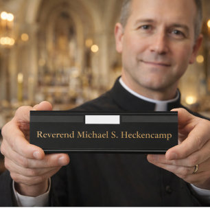 Placa De Mesa Cleros personalizados do sacerdote católico