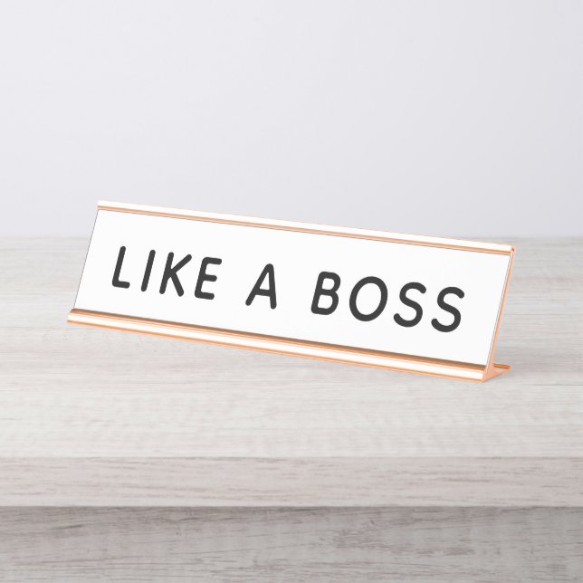 Placa De Mesa Como um Chefe (Frente)