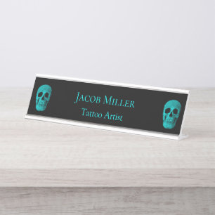Placa De Mesa Compro de tatuagem Macabre Preto-Preto-Negro-Gótic