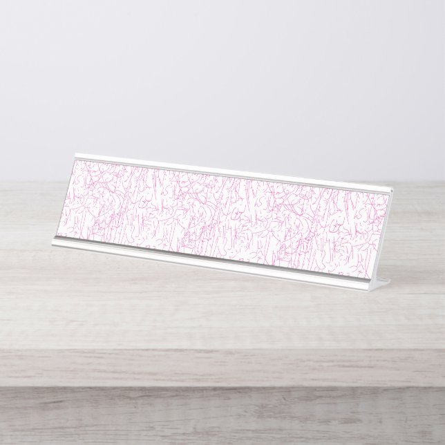 Placa De Mesa Conjunto de Pastas de Arquivo Abstratas Rosa (Frente)