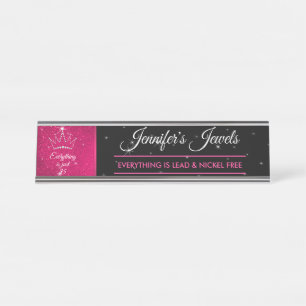 Placa De Mesa Consultor de joias Black Pink