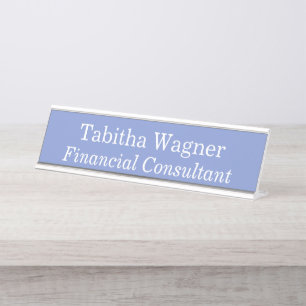 Placa De Mesa Consultor Financeiro Blue