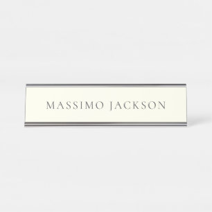 Placa De Mesa Cor de Marfim Minimalista Simples Estética Moderna