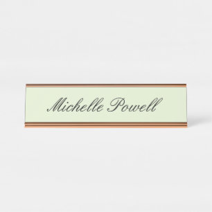 Placa De Mesa Cor Moderno Script Tendência Pastel Claro