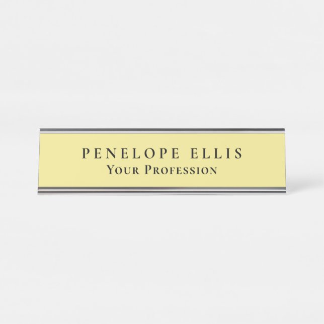 Placa De Mesa Cor Original Única Clássica Profissional Khaki (Frente)