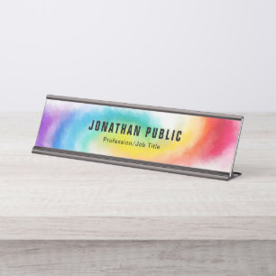 Placa De Mesa Cor Vermelha Azul Roxo Vermelho Cor Arco-Íris Mod