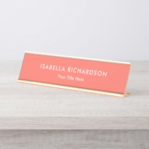 Placa De Mesa Coral Elegante E Minimalista