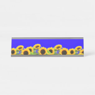 Placa De Mesa Cores de Sinalizador Ucraniano de Placas Sunflower