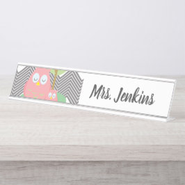 Placa De Mesa Coruja Fora Coruja Elementar Professores Nome Plac