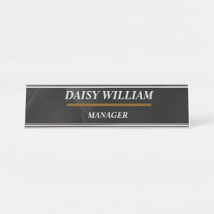 Placa De Mesa Crachá de nome de funcionário elegante