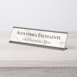 Placa De Mesa Creme Moderno Marble Personalizado Minimalista