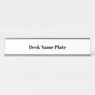 Placa De Mesa Crie seu Prata Longo Personalizado