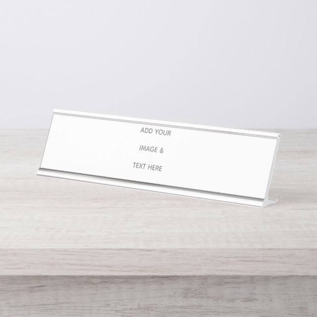 Placa De Mesa Crie seu próprio branco (Frente)