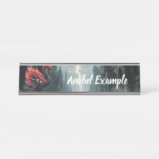 Placa De Mesa Crimson Cathedral Swan.  (Frente)